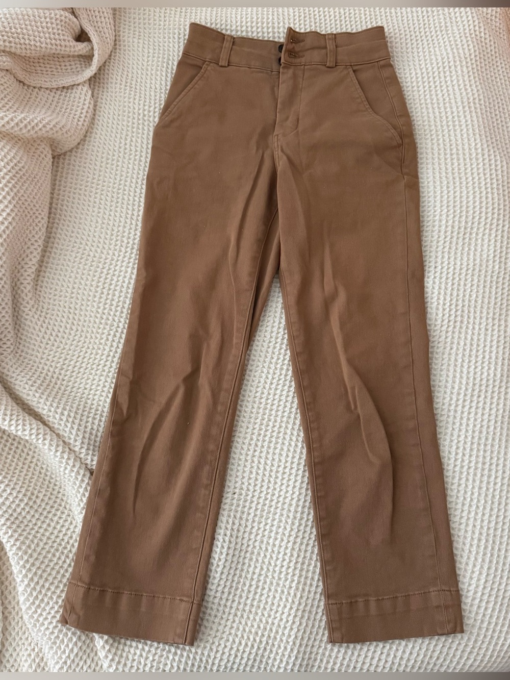everlane cropped organic cotton straight leg pant